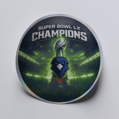 Super Bowl Silber-Aufkleber